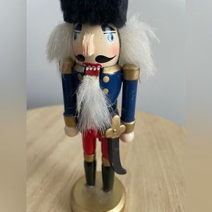 Wooden nutcracker Christmas holiday home decor